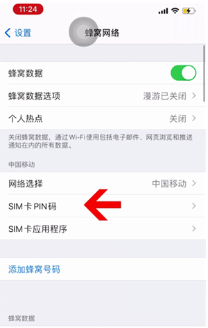 鲁山苹果14维修网分享如何给iPhone14的SIM卡设置密码 