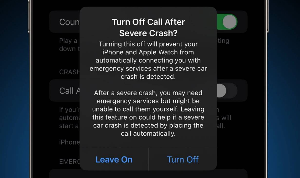鲁山苹果14维修分享 iPhone 14 和 Apple Watch 上关闭崩溃检测 